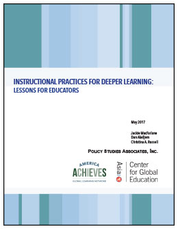 Instructional Practices for Deeper Learning: Lessons for Educators [Report cover]
