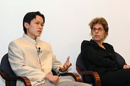 Left to right: Michael Zhao and Susan Chira (Elsa Ruiz/Asia Society)