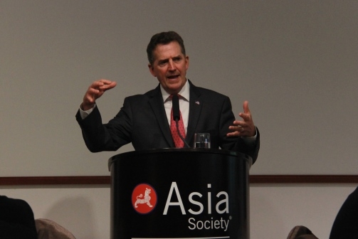 Jim DeMint at Asia Society Hong Kong on May 21, 2014. (Asia Society Hong Kong Center)