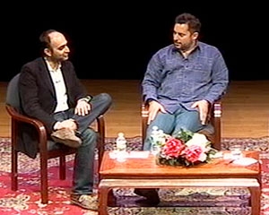 Mohsin Hamid and Daniyal Mueenuddin in New York on Feb. 23, 2009. (Asia Society)