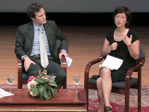 John Delury and Katharine Moon at the Asia Society on June 29, 2009. (Asia Society)