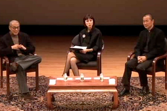 L to R: Wenda Gu, Melissa Chiu, and Tan Dun at the Asia Society New York Center on Nov. 2, 2009. 