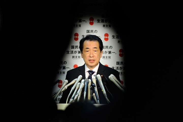 Newly elected Japanese Prime Minister Naoto Kan answers questions during a press conference in Tokyo on June 4, 2010. (Toru Yamanaka/AFP/Getty Images) 