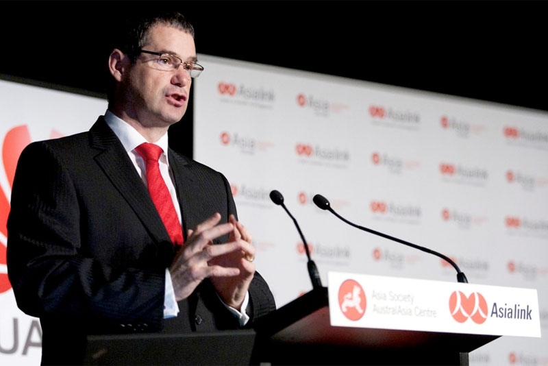 Senator Stephen Conroy, Federal Minister for Broadband, Communications, and the Digital Economy in Melbourne on March 10, 2011. 