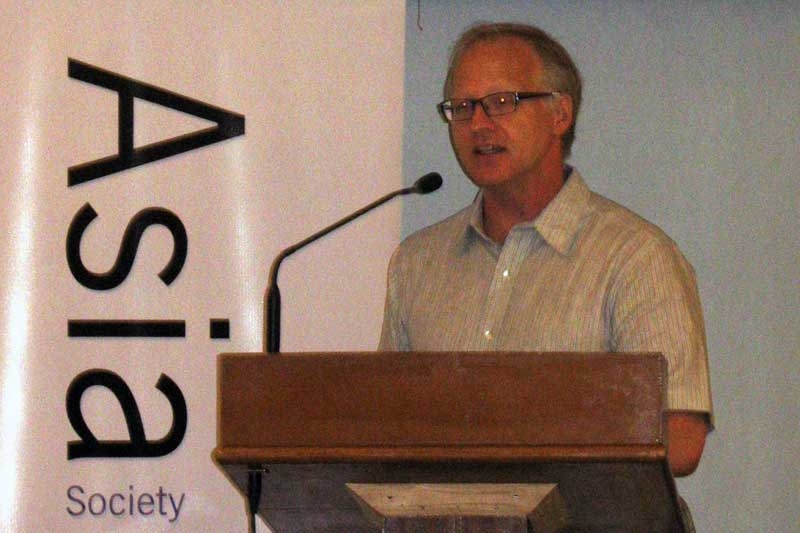 James Farrer, Professor of Sociology at Sophia University, speaking in Mumbai on May 5, 2011