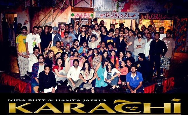 Promotional photo for Karachi: The Musical, directed and produced by Nida Butt in fall 2011. 