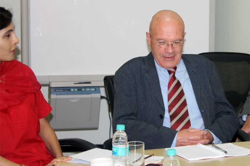 Martin Jacques (L) at Asia Society India Centre's private event on July 29, 2012
