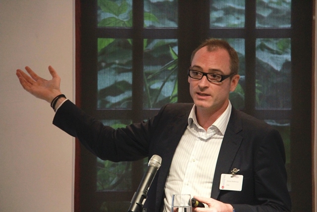 Mr. Erwan Rambourg, Co-Head of Global Consumer and Retail Equity Research, HSBC, analyzed the behavior of Chinese luxury consumers at Asia Society Hong Kong Center on December 10, 2014.