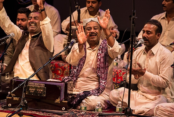 Fareed Ayaz, Abu Muhammad Qawwal and Brothers perform at Asia Society New York on May 6, 2017 as part of Lahore Literay Festival (Maria Baranova-Suzuki/Asia Society)
