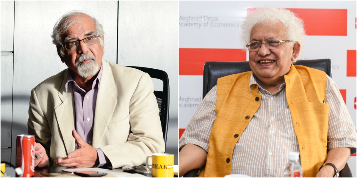[L-R: Dr. Surjit S. Bhalla and Lord Meghnad Desai]
