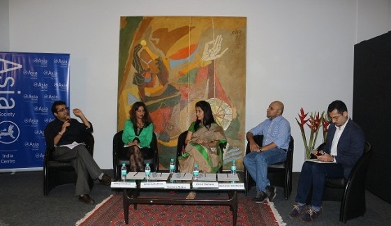 [L-R] Abhay Sardesai, Zehra Jumabhoy, Tasneem Mehta, Girish Shahane and Mortimer Chatterjee