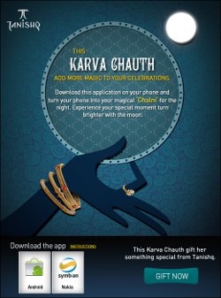 Tanishq launches mobile application for Karva Chauth.
