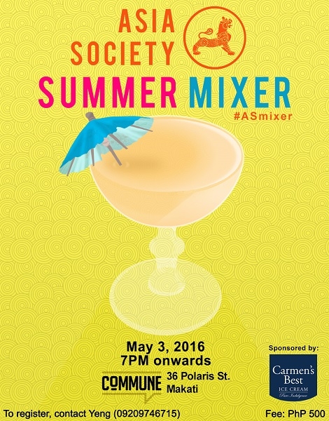Asia Society Summer Mixer, 3 May 2016, 7 PM, Commune Cafe
