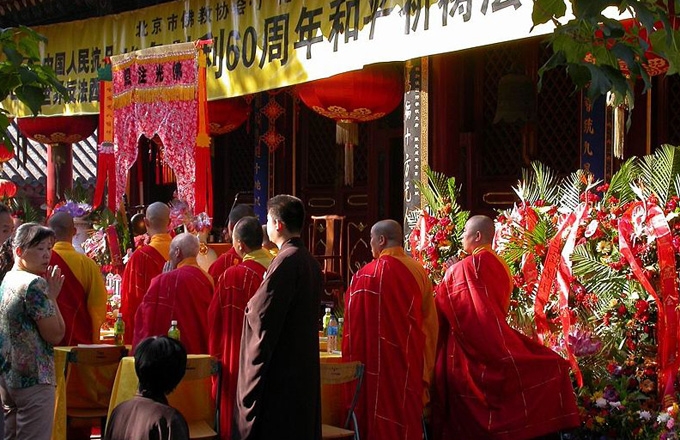 Buddhism Mass in Ghost Festival in Guanghua Temple, China.