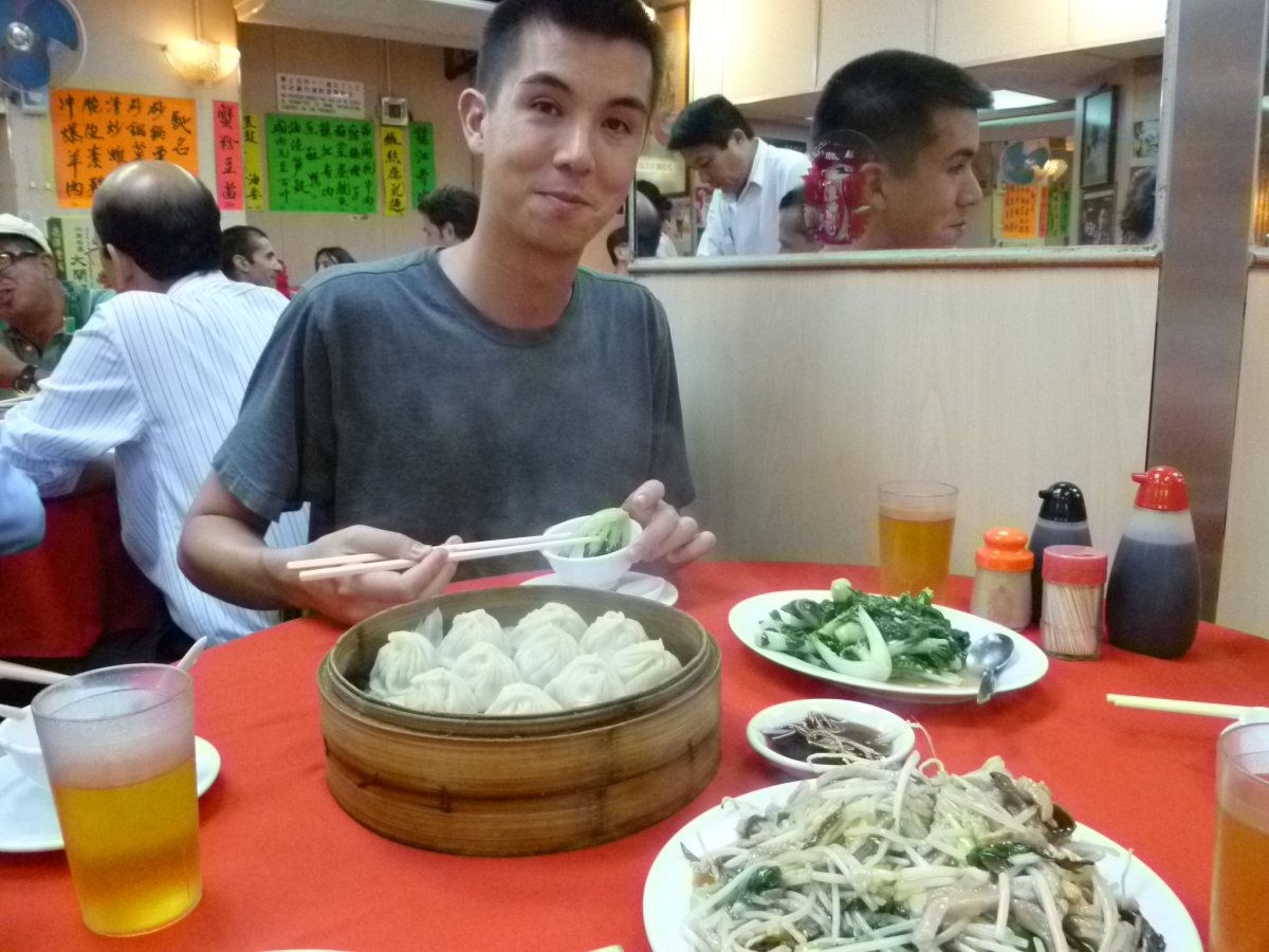 Wes enjoys dinner out in Wan Chai. (Wesley Radez)