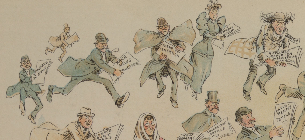 Detail from an 1894 illustration during the era of "yellow journalism."