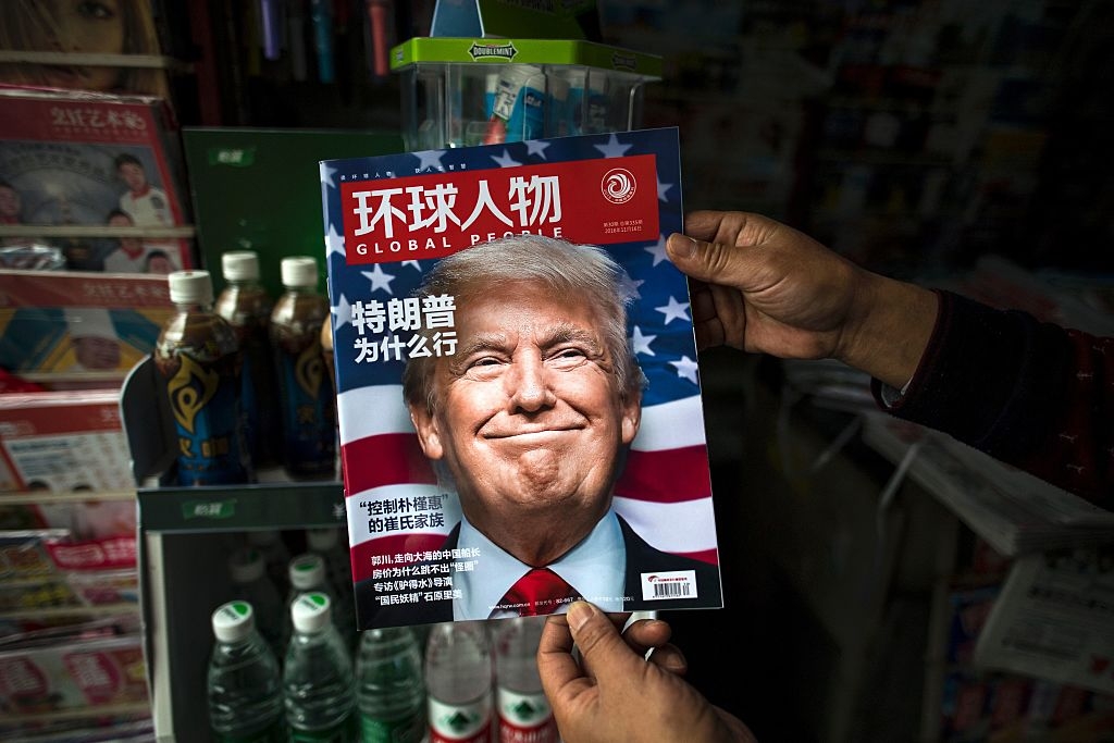 Local Chinese magazine Global People with a cover story "Why did Trump Win"