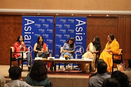 L-R Annie Zaidi, Kalyani Joshi, Shikha Makan, Rosalyn D'Mello and Laxmi Narayan Tripathi