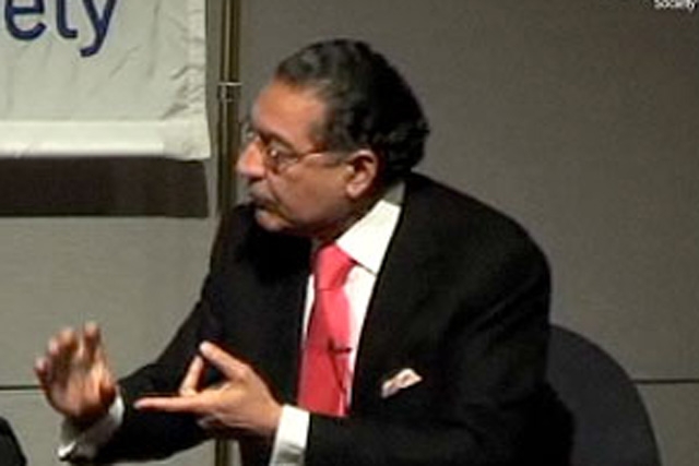 Munir Akram at the Asia Society in New York on Jan. 21, 2009.