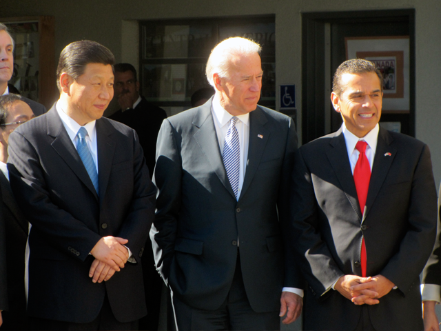 China VP Xi Jinping, US VP Joe Biden, and LA Mayor Antonio Villaraigosa