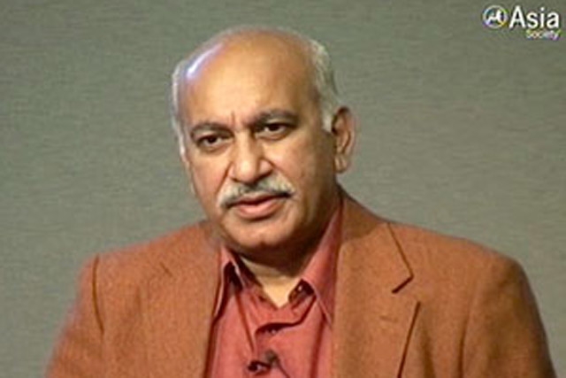 Journalist M.J. Akbar is also an author and has been a senior fellow at the Brookings Institution since April 2007.  