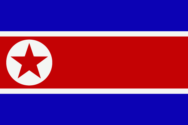North Korea National Flag.