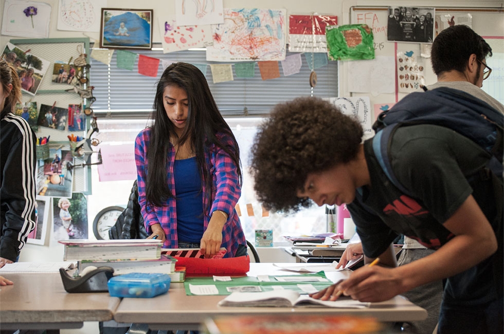 Students at Fort Vancouver High School in Washington state. (Asia Society)