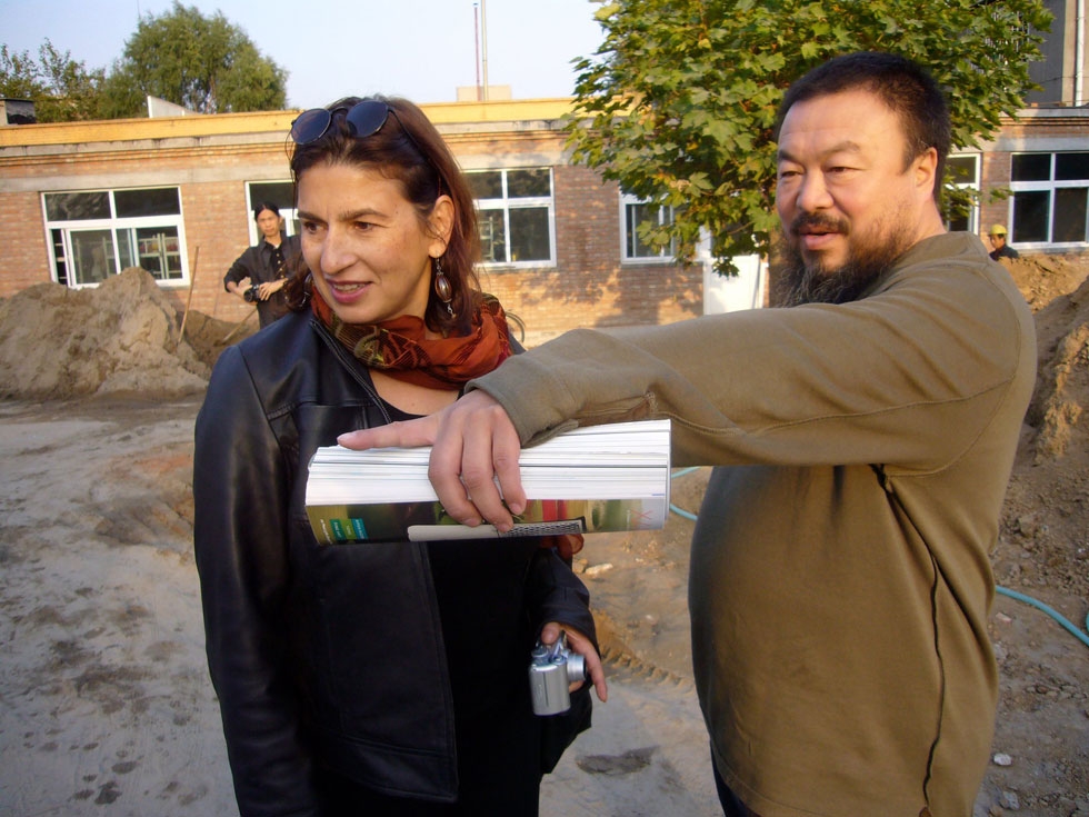 Barbara Pollack and Ai Weiwei.