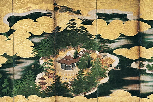Ama-no-Hashidate Edo period (1615–1868), first quarter of 17th century Single six-panel screen; ink, color, and gold on paper John C. Weber Collection, Cat. no. 10 