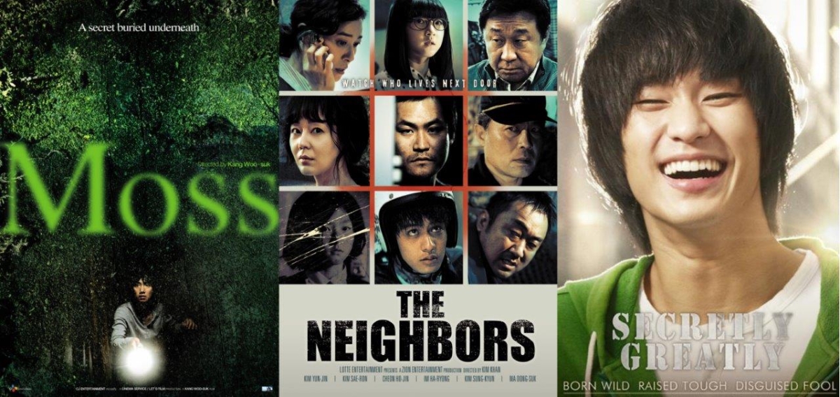 L to R: "Moss", "The Neighbors", "Secretly, Greatly"