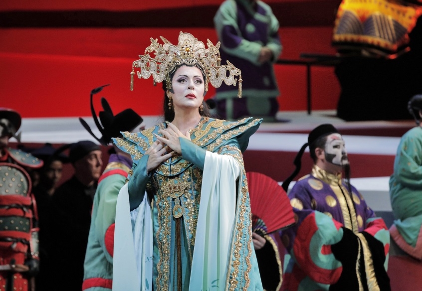 Martina Serafin in San Francisco Opera's production of Turandot. Photo by Cory Weaver.  