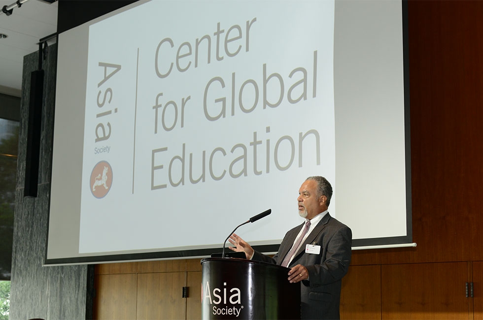 Tony Jackson speaks at a 2015 event in advance of the Center launch.