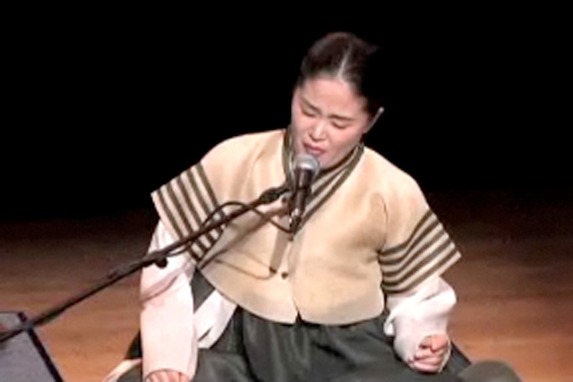 A member of the Tori Ensemble at the Asia Society on Dec. 5, 2008. 