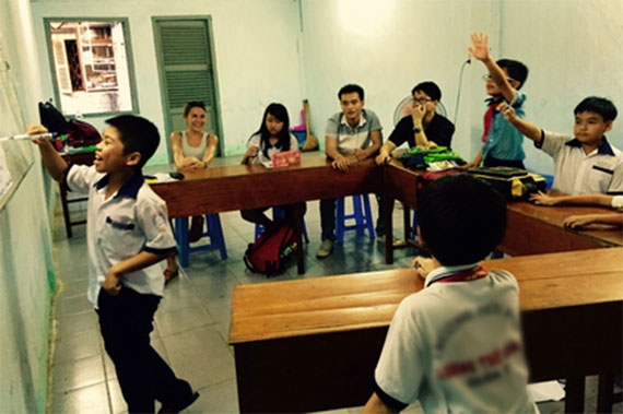 Students in class in Vietnam (Vanessa Shadoian-Gersing)