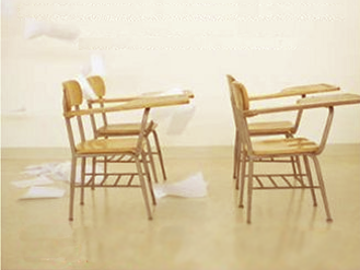 desk chairs (From the cover of Dr. Wagner's book, \The Global Achievement Gap)