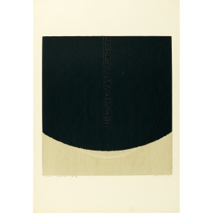 Hon Chi-fun, Frozen Blue, 1971, Silkscreen print on paper, 79.5 x 54.9 cm. 韓志勳，凝碧，1971 ，絲印版畫 ，79.5 x 54.9厘米。