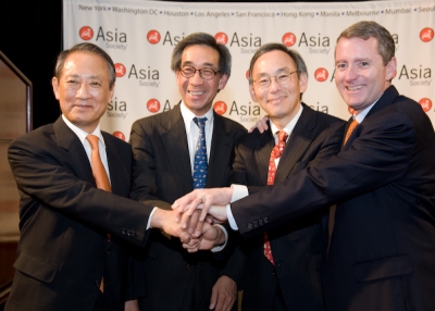 L to R: Seung-Yu Kim, Chien Chung Pei, the Honorable Steven Chu, and John Wood (Les Talusan/Asia Society Washington)