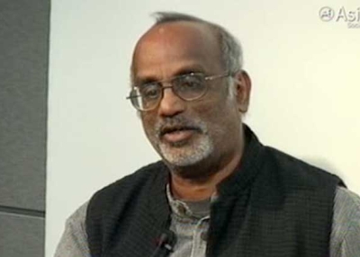 Anjalendran, 'architect of Sri Lanka', at the Asia Society, New York, Dec. 2, 2009.