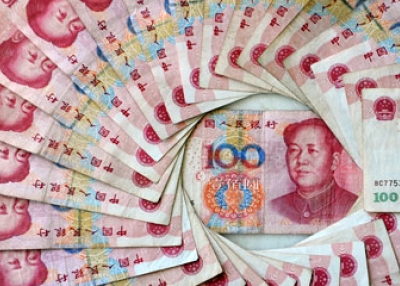 China's 100 yuan, or renminbi, notes, the largest denomination in Chinese currency. (Frederic J. Brown/AFP/Getty Images)