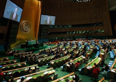 The United Nations General Assembly in session. (Mario Tama/Getty Images)