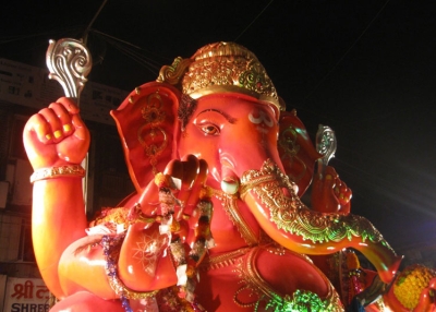 Ganesh in all his glory during the Ganesh Chaturthi festival in Mumbai in September 2010. (Komal Hiranandani/Asia Society India Centre)