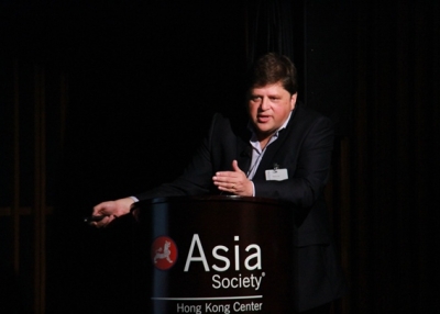 Author and architect Vikram Lall gives an evening presentation at Asia Society Hong Kong Center on October 14, 2014. (ASHK)