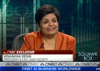 Asia Society President and CEO Vishakha Desai on CNBC's Squawk Box on Thursday, March 31, 2011.
