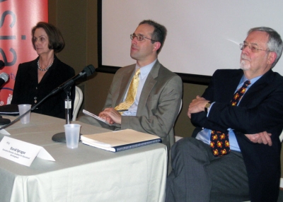 L to R: Carol Yost, Corey Heyman, and David Sprague at Asia Society Washington on Apr. 6, 2011. (Asia Society Washington Center)