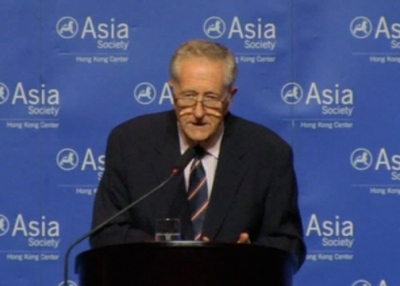 Burton Levin, former U.S. Ambassador to Myanmar, addresses Asia Society Hong Kong on September 20, 2012.