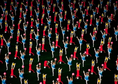 Arirang or Mass Games, regimented performances that stress group dynamics, were held in Rungrado May Day Stadium in Pyongyang, North Korea on September 25, 2012. (Matt Paish 2012/Flickr) 