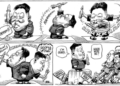 Rocket man: North Korea's Kim Jong Un gets the KAL treatment earlier in 2012. (The Economist)