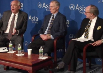 L to R: Stephen J. Rapp, Philip G. Alston and Warren Hoge at Asia Society New York on December 4, 2012. 