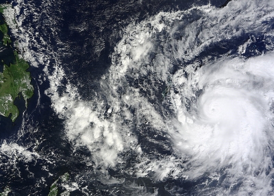 NASA satellites see Typhoon Bopha heading toward the Philippines. (NASA Goddard Photo and Video/Flickr)
