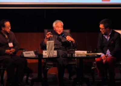 Bing Thom, Ronald Lu, and Qinyun Ma in Hong Kong on May 27, 2013. 